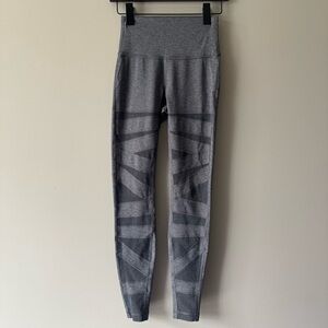 EUC LULULEMON Wunder Under HR Tight SE Tech Gray Leggings w/ mesh detail Size 4